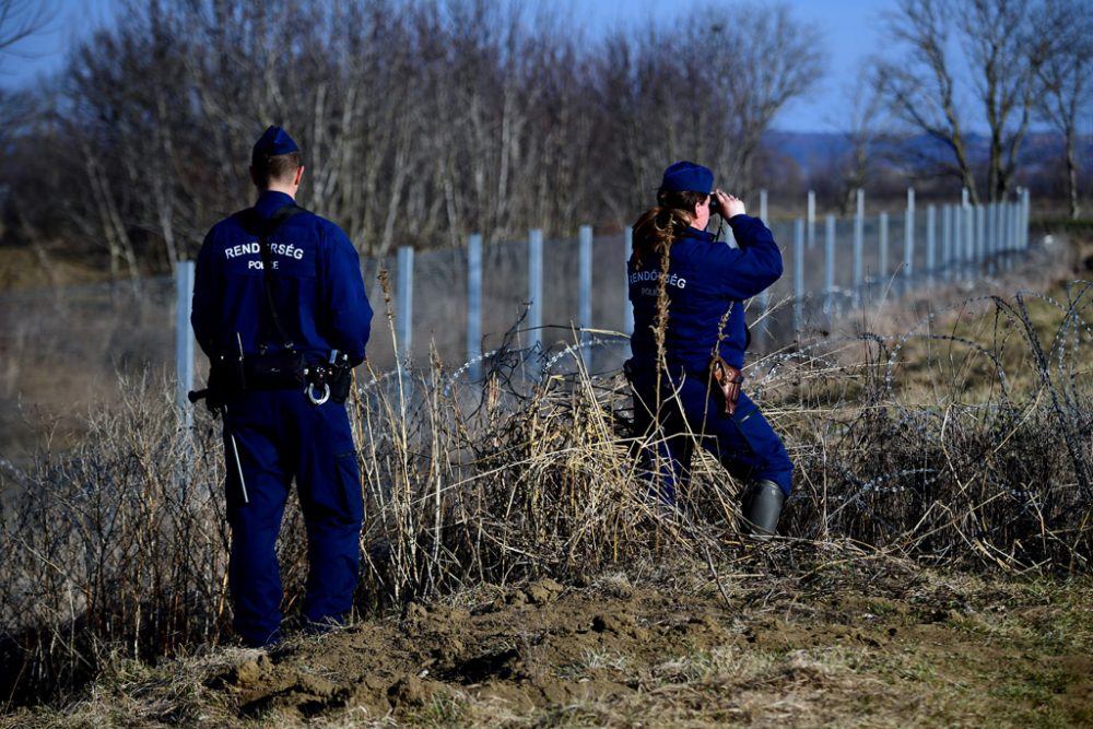 Polizeipatrouille an der ungarisch-kroatischen Grenze (23.2.)