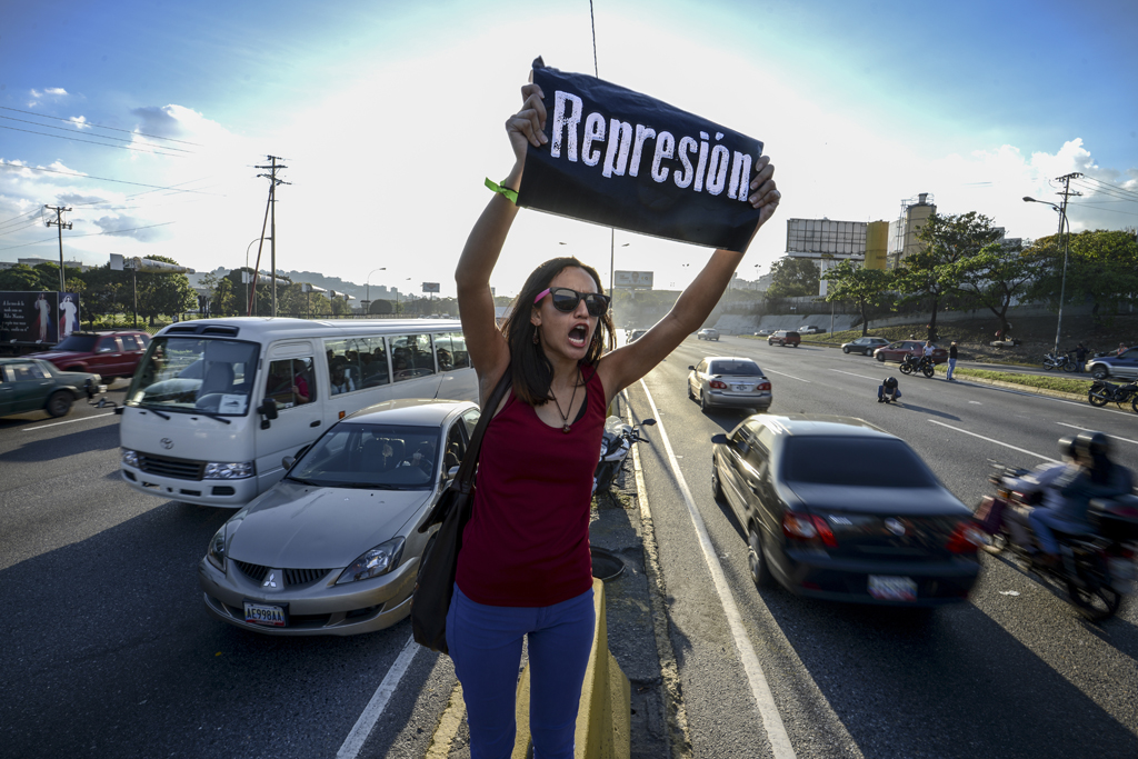 Protest gegen den venezolanischen Präsidenten Maduro
