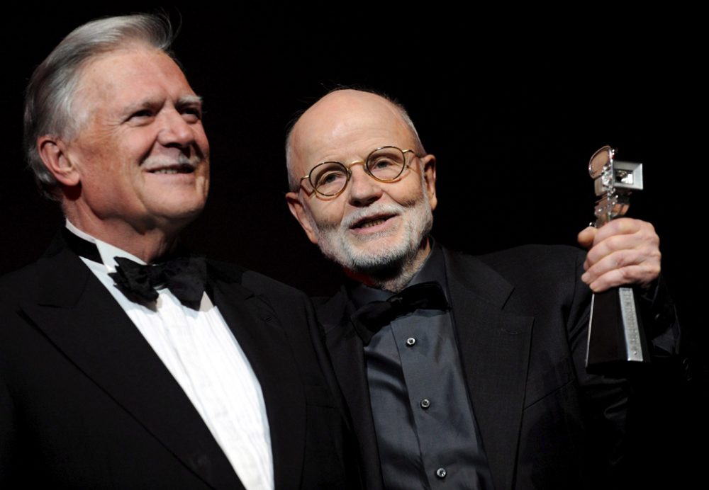 Michael Ballhaus (l.) mit dem Produzenten Günter Rohrbach beim Internationalen Filmfestival in Berlin im Februar 2009