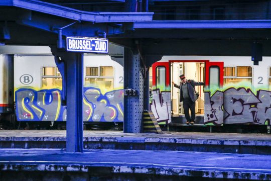 Zug am Brüsseler Südbahnhof