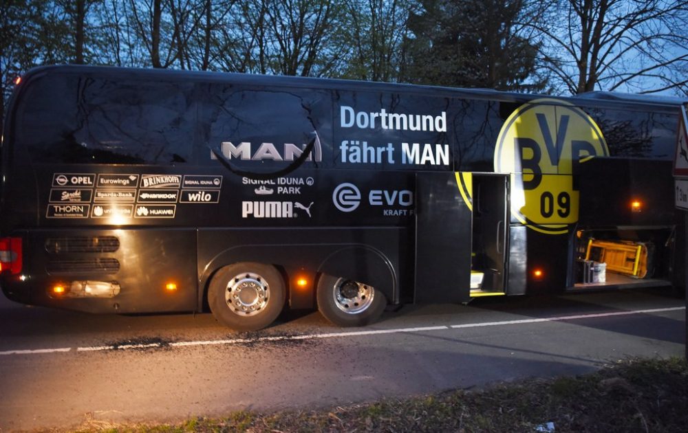 Beschädigter Bus des BVB