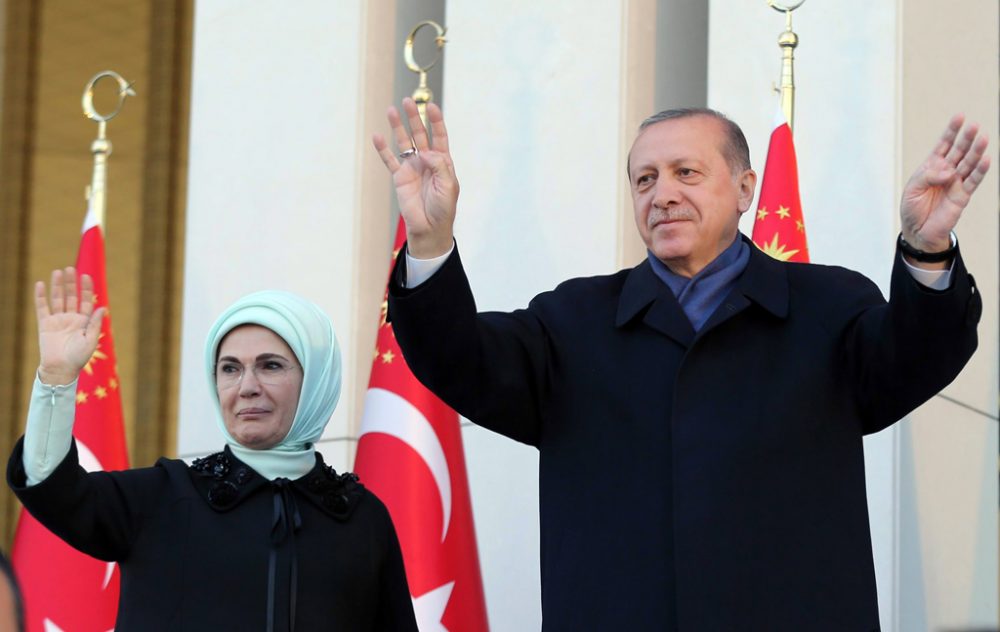 Präsident Erdogan und Ehefrau Emine