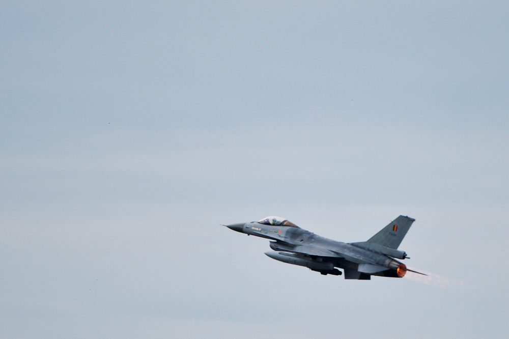 F-16-Kampfflugzeug der belgischen Armee (Archivbild: Eric Lalmand/Belga)