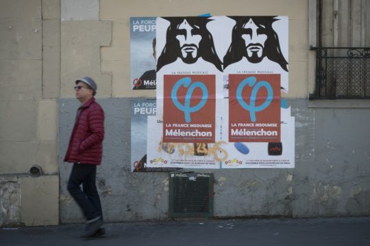 Werbeplakat von Mélenchon