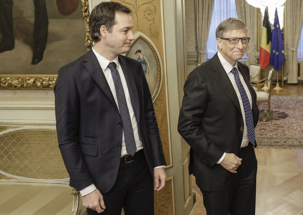 Bill Gates und Alexander De Croo (Foto vom Februar 2017)
