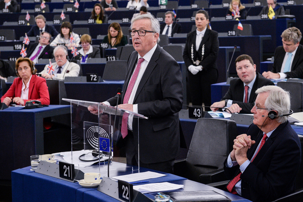 EU-Kommissionspräsident Jean-Claude Juncker am Mittwoch im EU-Parlament in Straßburg: Er will bei den Brexit-Gesprächen "Fürsprecher" der Betroffenen sein