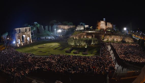 Kreuzweg Via Crucis in Rom (14.4.2017)