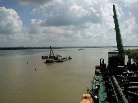 Das Mekongdelta in Südvietnam