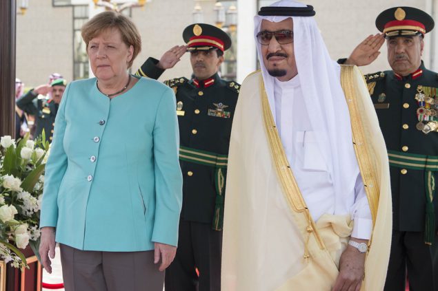 Die deutsche Bundeskanzlerin Merkel in Saudi-Arabien