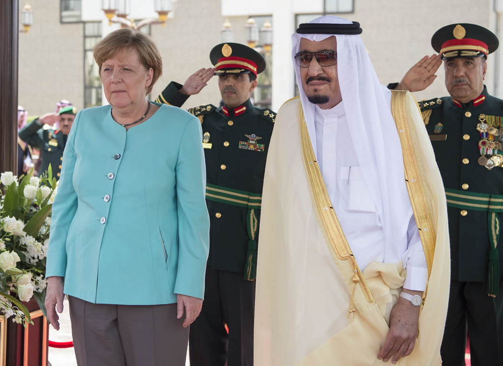 Die deutsche Bundeskanzlerin Merkel in Saudi-Arabien