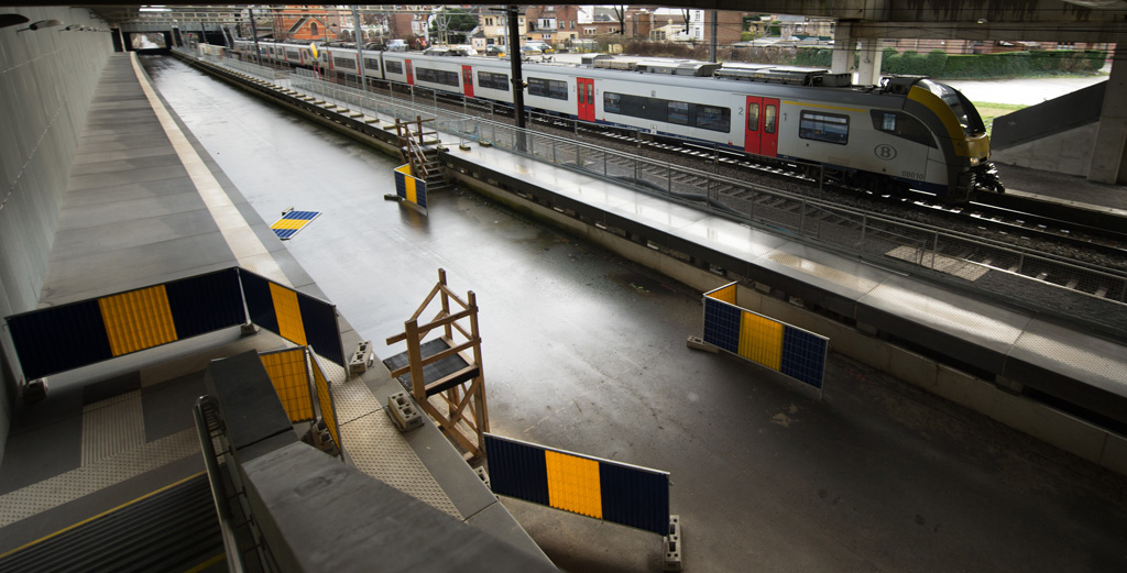 Ein Gleis ist schon mal reserviert für den RER, die S-Bahn rund um Brüssel