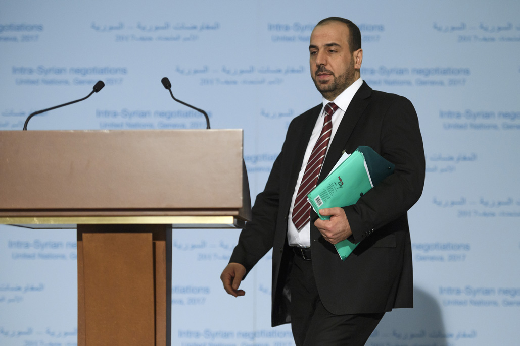 Syriens Haupt-Oppositionssprecher, Nasr al-Hariri