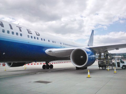 United Airlines-Maschine