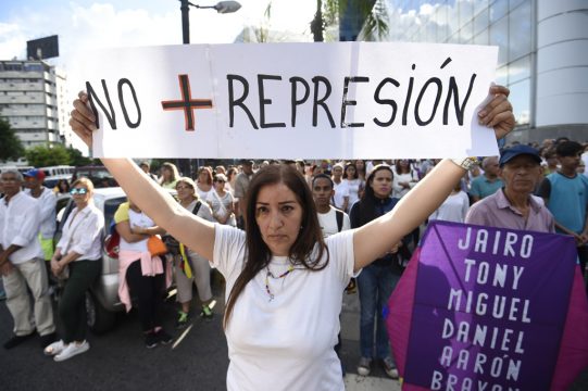 Protest gegen die Regierung von Venezuela