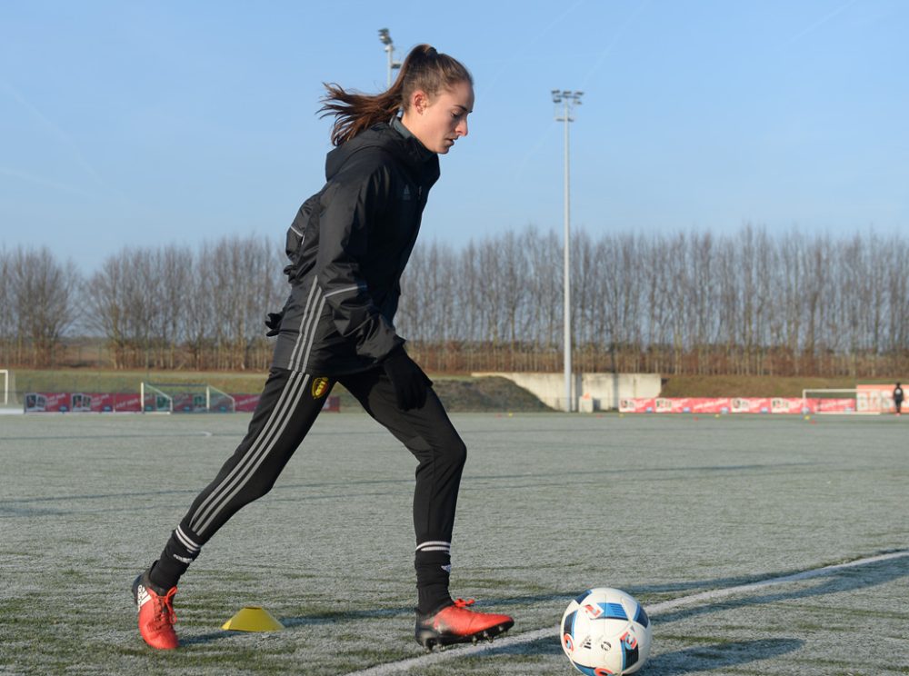 Tessa Wullaert bei einer Trainingseinheit am 18. Januar in Tubize