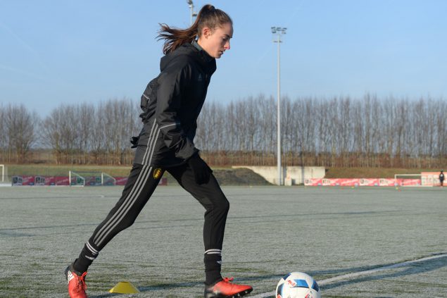 Tessa Wullaert bei einer Trainingseinheit am 18. Januar in Tubize