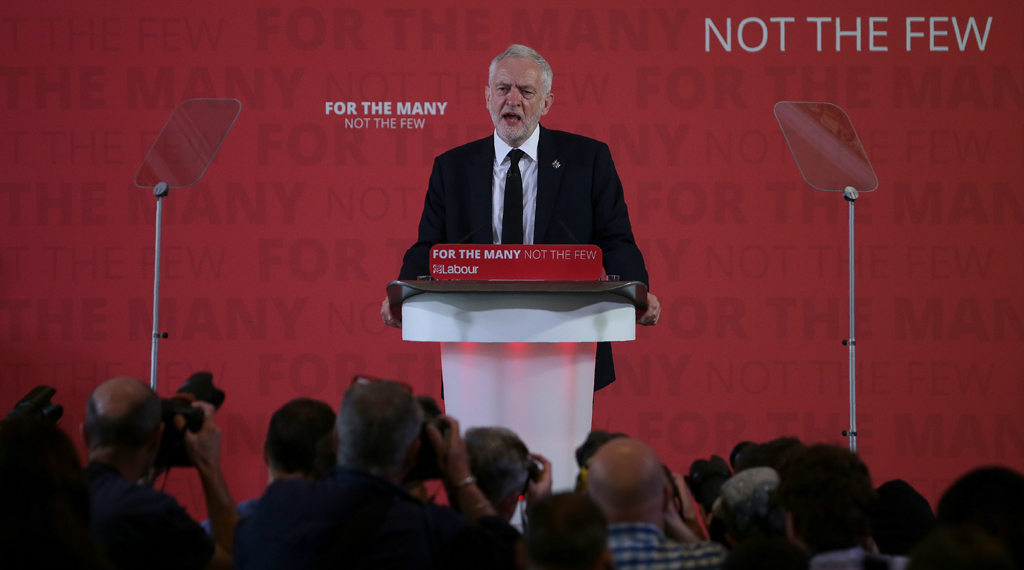 Der Chef der Labour-Partei, Jeremy Corbyn, am Freitag bei einer Wahlkampfveranstaltung in London
