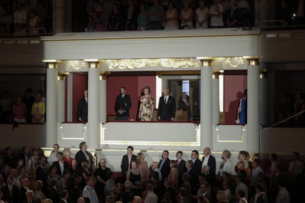 Königin Mathilde und König Philipp beim ersten Finalabend des Königin-Elisabeth-Wettbewerbs im Palais des Beaux Arts