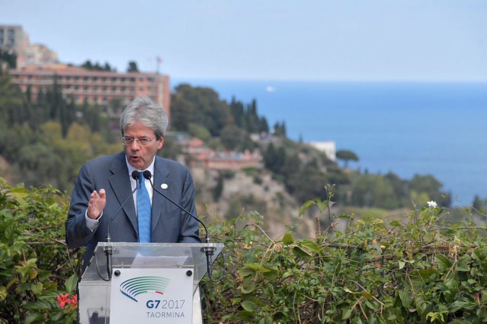 Paolo Gentiloni zum Abschluss des G7-Gipfels