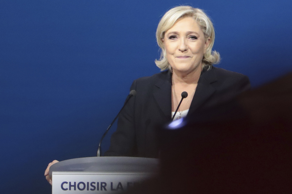 Marine Le Pen bei einer Ansprache am 1. Mai