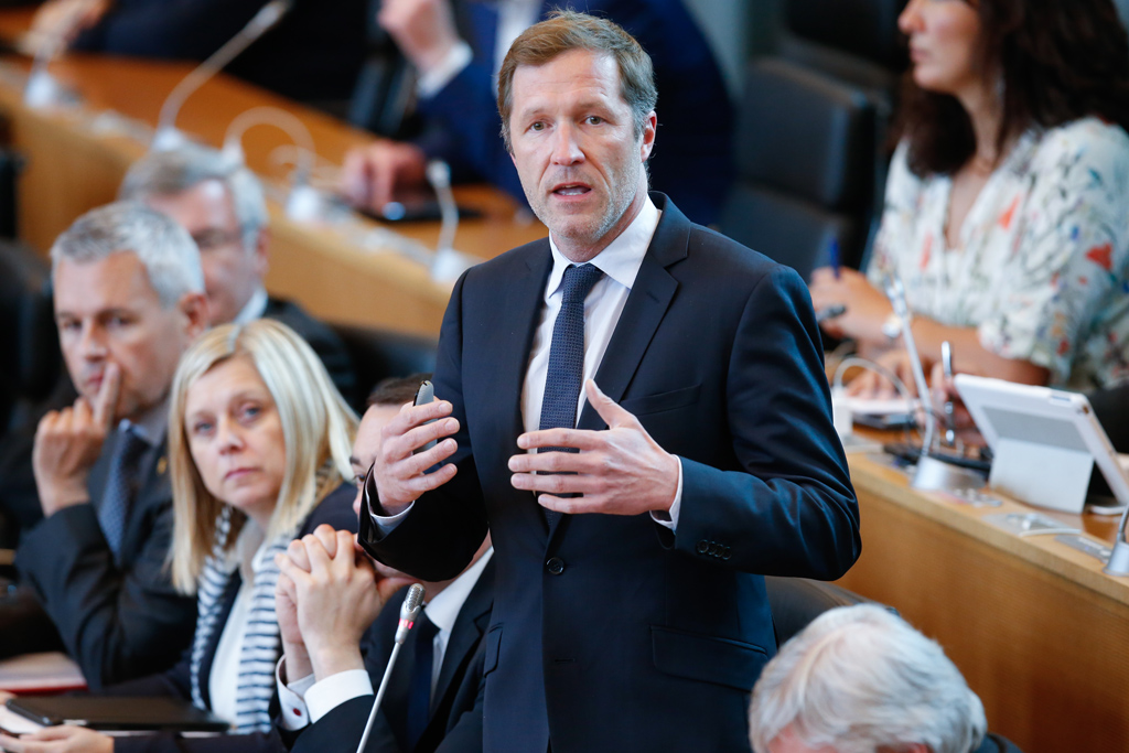 Der wallonische Ministerpräsident Paul Magnette am Dienstag im Parlament in Namur