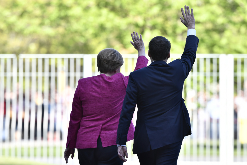 Angela Merkel und Emmanuel Macron in Berlin (15.5.)