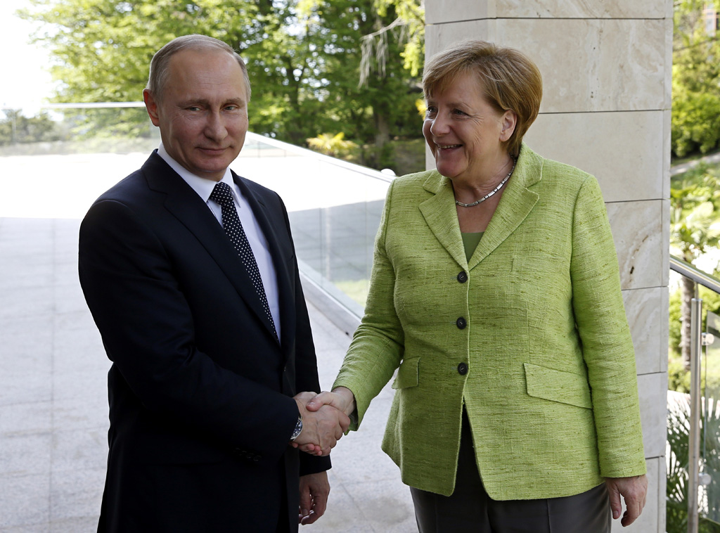Die deutsche Bundeskanzlerin Angela Merkel und der russische Präsident Wladimir Putin