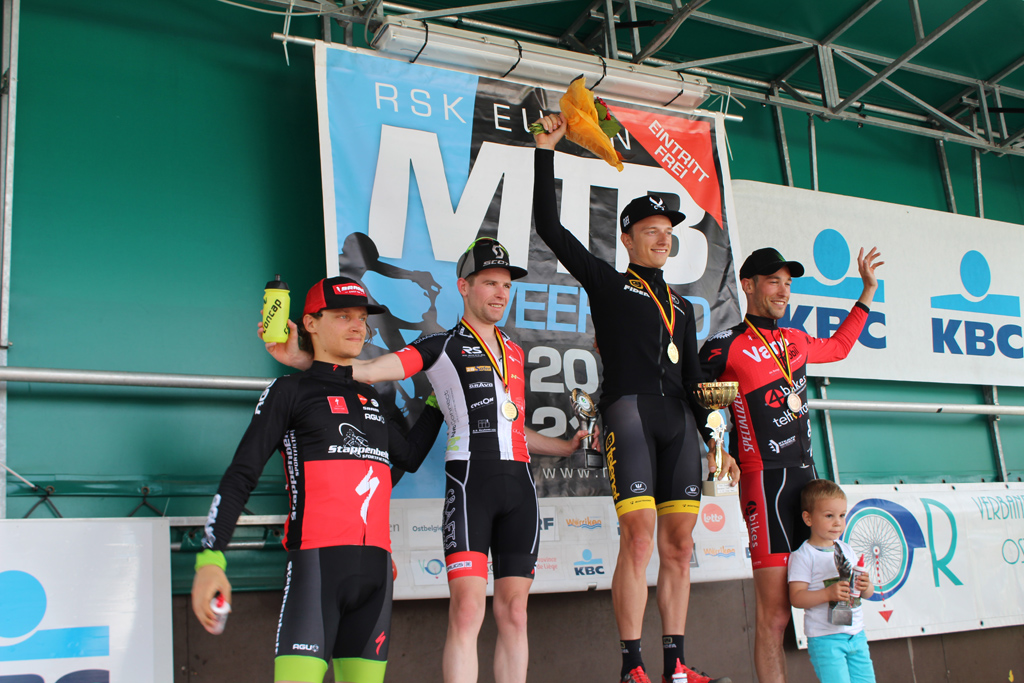 Die Sieger des Mountainbike-Benelux-Cups in Eupen am 21. Mai 2017