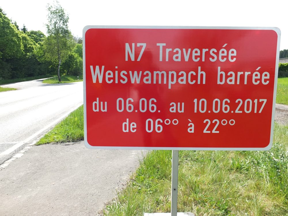 N7 bei Weiswampach wird gesperrt