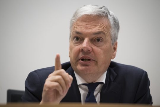 Außenminister Didier Reynders am Dienstag im Kammerausschuss in Brüssel