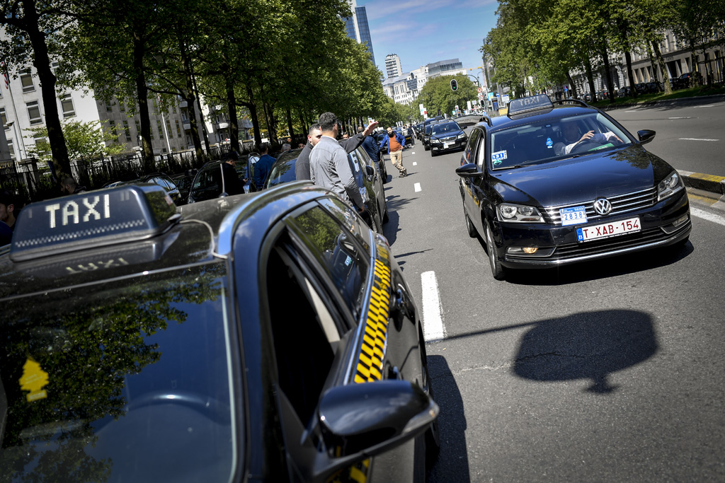 Protest der Taxi-Fahrer in Brüssel (9.5.)