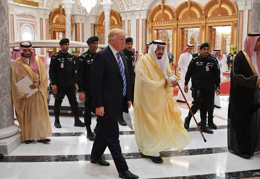 US-Präsident Donald Trump bei seinem Treffen mit dem saudi-arabischen König