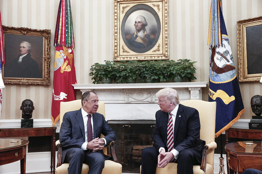 US-Präsident Donald Trump und der russische Außenminister Sergei Lawrow bei ihrem Treffen am 15. Mai in Washington