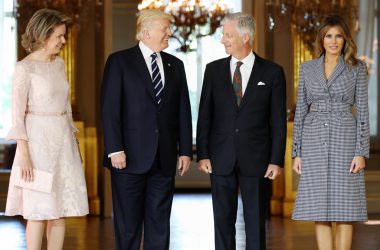 Königin Mathilde, Donald Trump, König Philippe und Melania Trump