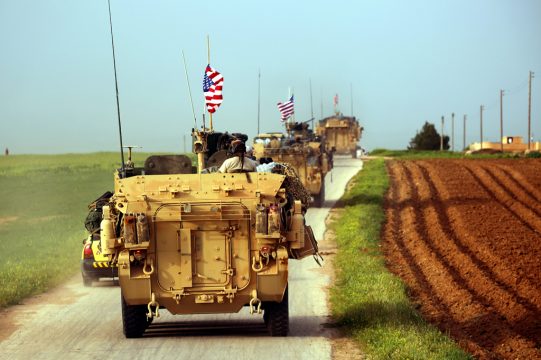 US-Panzer an der syrischen Grenze zur Türkei