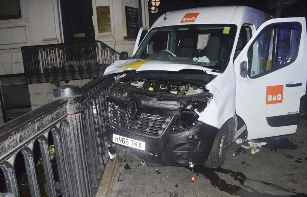 Der Lieferwagen vom Attentat auf der London Bridge