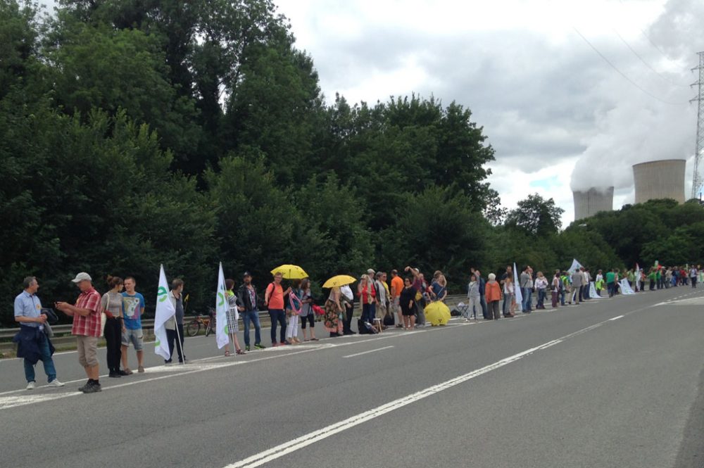 Menschenkette gegen Atomkraft