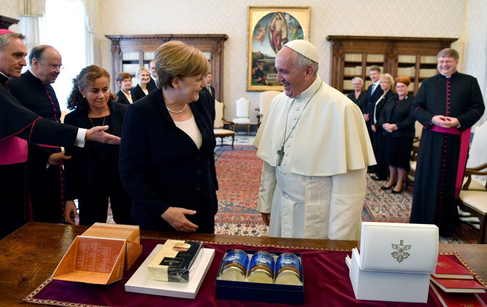 Die deutsche Kanzlerin Angela Merkel bei Papst Franziksus (17.6.2017)