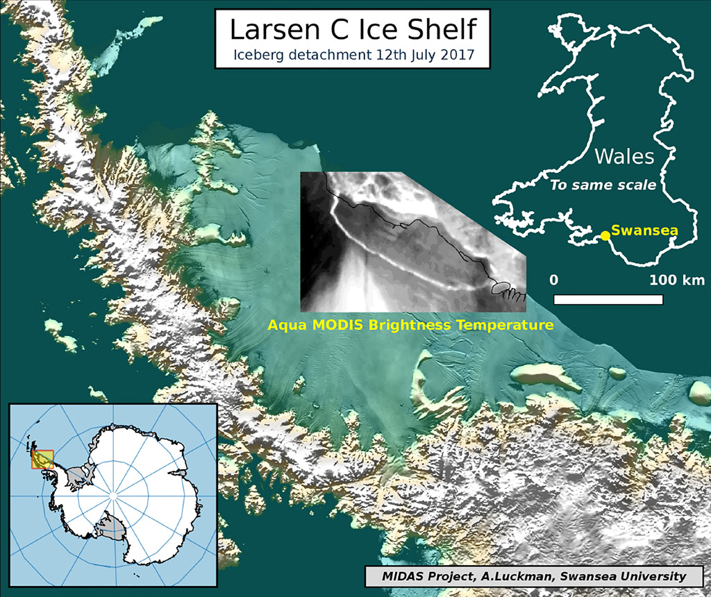 Gigantischer Eisberg treibt in der Antarktis