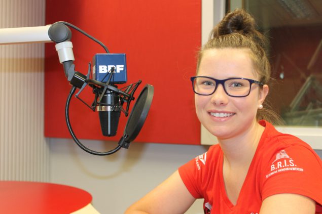 Eva Maria Palm im BRF-Studio
