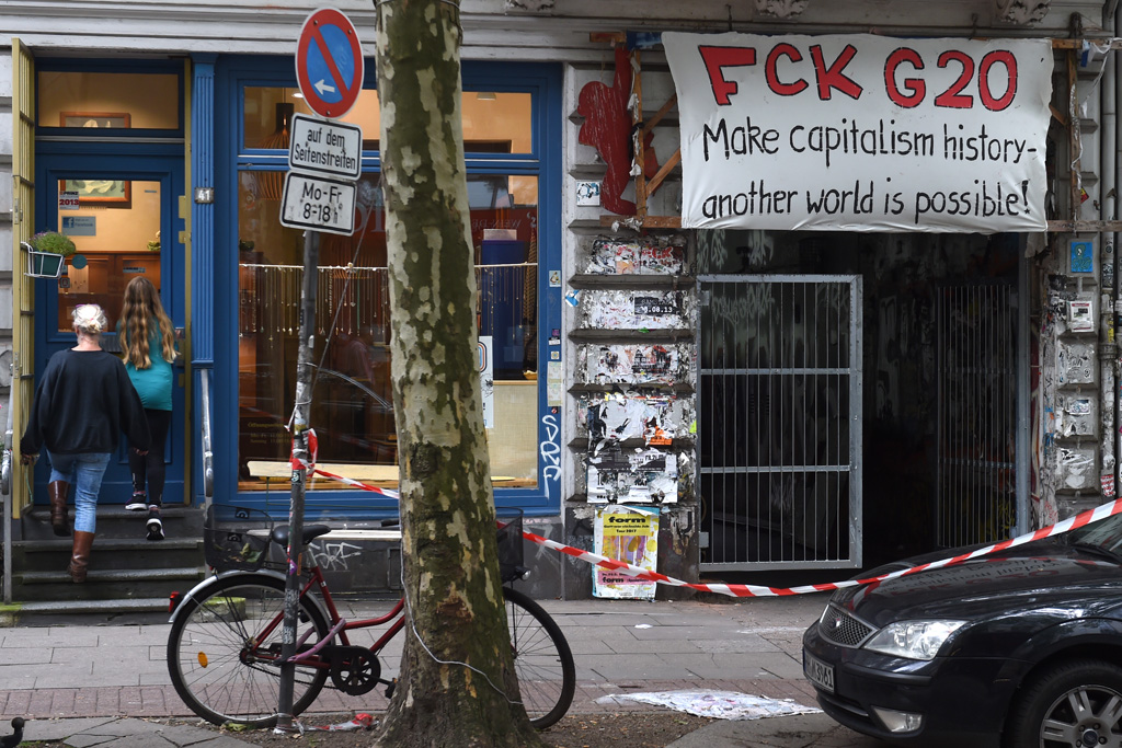 Protest gegen G20 in Hamburg