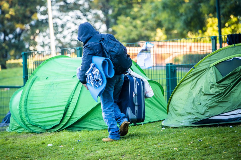 Migrant im Brüsseler Maximilianpark (Archivbild)