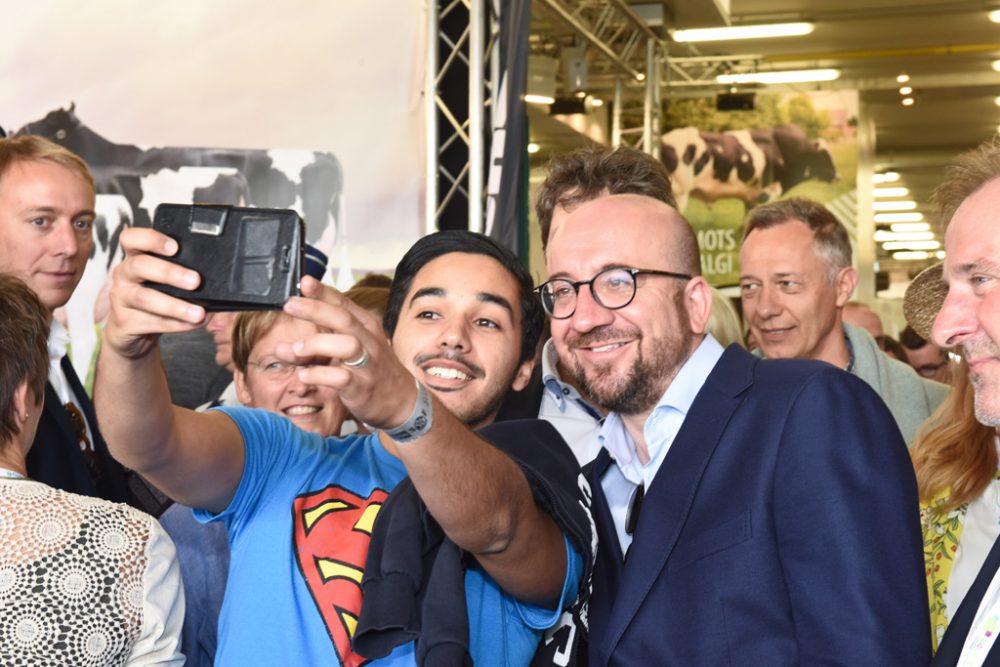 Charles Michel am Wochenende auf der Landwirtschaftsmesse von Libramont: In Flandern gilt er jetzt als neue "Numero Uno"