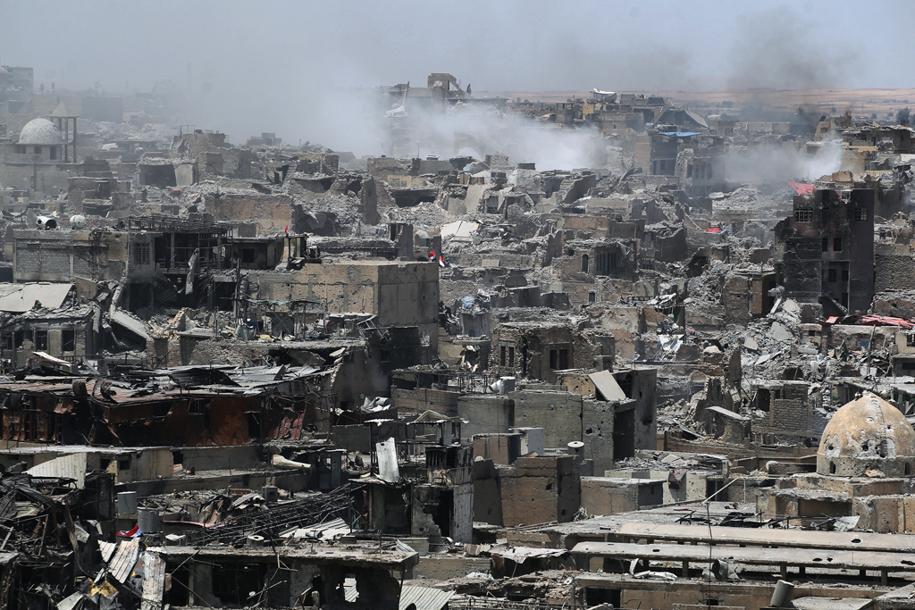 Die zerstörte Stadt Mossul im Irak