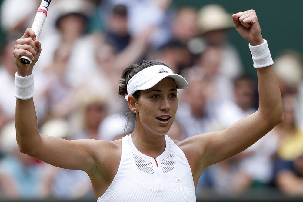 Die Spanierin Garbiñe Muguruza am 13.7.2017 in Wimbledon