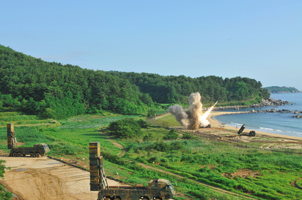 Gemeinsame Raketenübung des amerikanischen und südkoreanischen Militärs