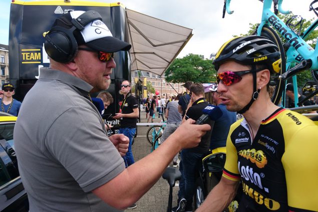 BRF-Reporter Christophe Ramjoie mit Robert Wagner am 3. Juli