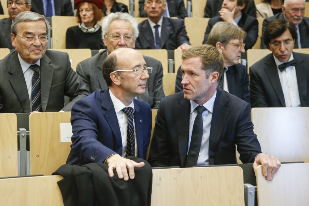 Die amtierenden Ministerpräsidenten der Französischen Gemeinschaft, Rudy Demotte und der Wallonie, Paul Magnette