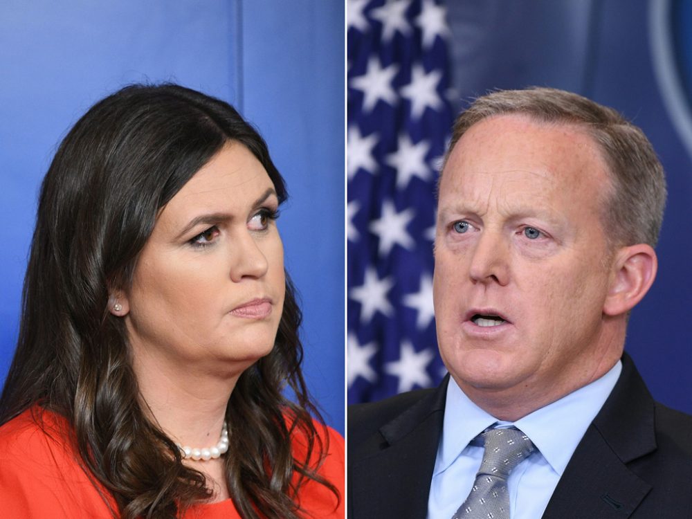 Die Neue und der Alte: Sarah Sanders wird Nachfolgerin von Sean Spicer als Pressechefin im Weißen Haus