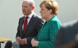 Hamburgs Bürgermeister Olaf Scholz und Bundeskanzlerin Angela Merkel am 8. Juli in Hamburg